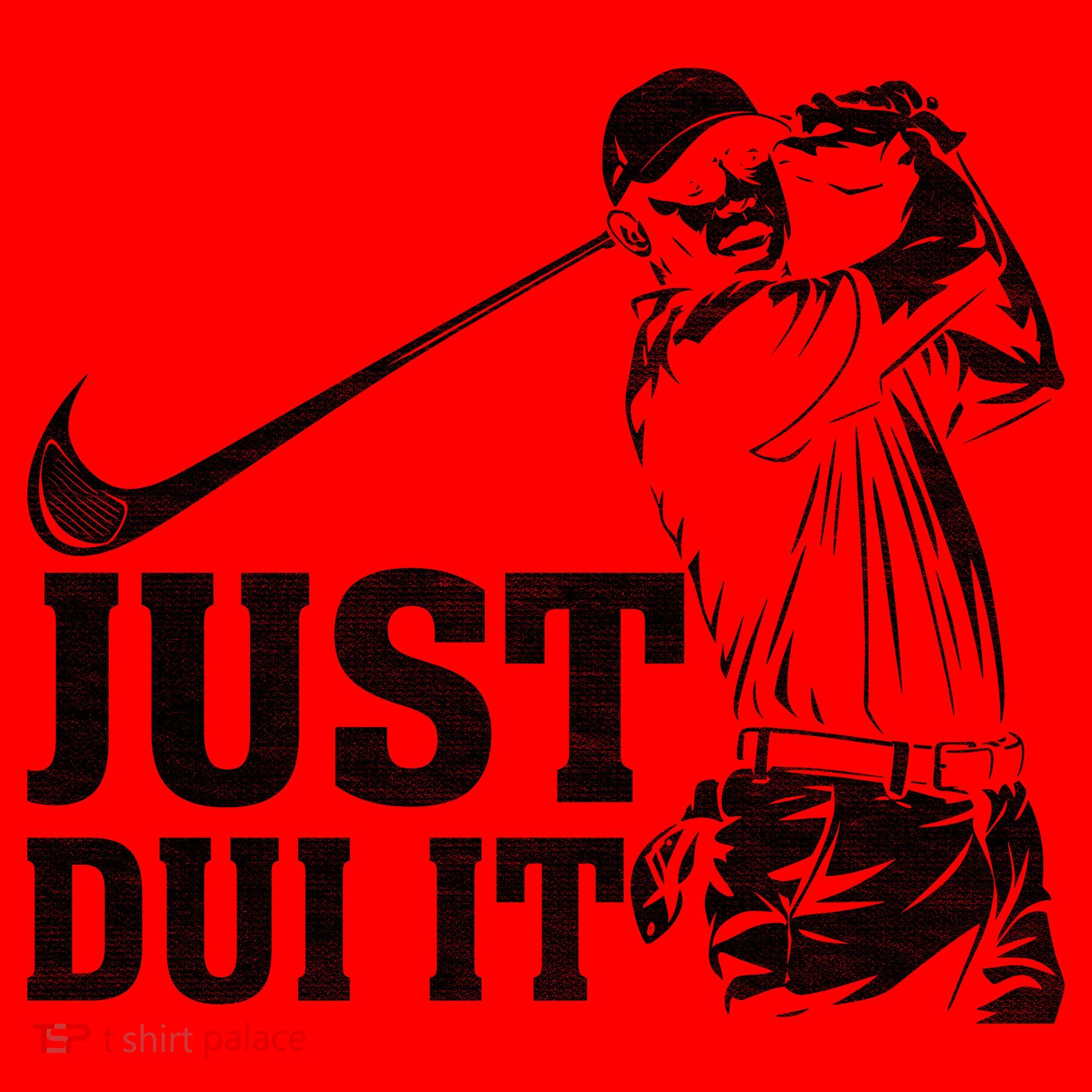 Just Dui It Funny Golf Parody Santa Hat