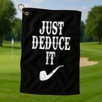 Just Deduce It Funny Retro Golf Towel thumb 1