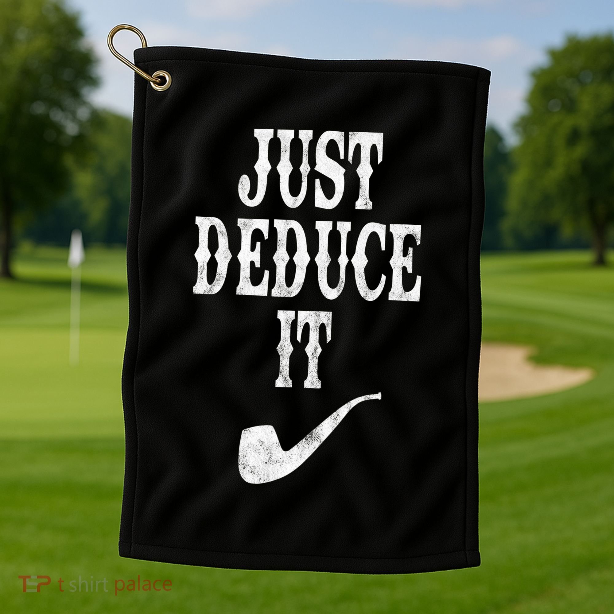 Just Deduce It Funny Retro Golf Towel
