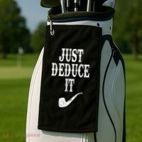 Just Deduce It Funny Retro Golf Towel thumb 2