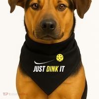 Just Dink It Funny Pickleball T USA-Made Doggie Bandana thumb 1