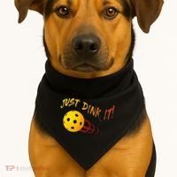 Just Dink It Funny Pickleball USA-Made Doggie Bandana thumb 1