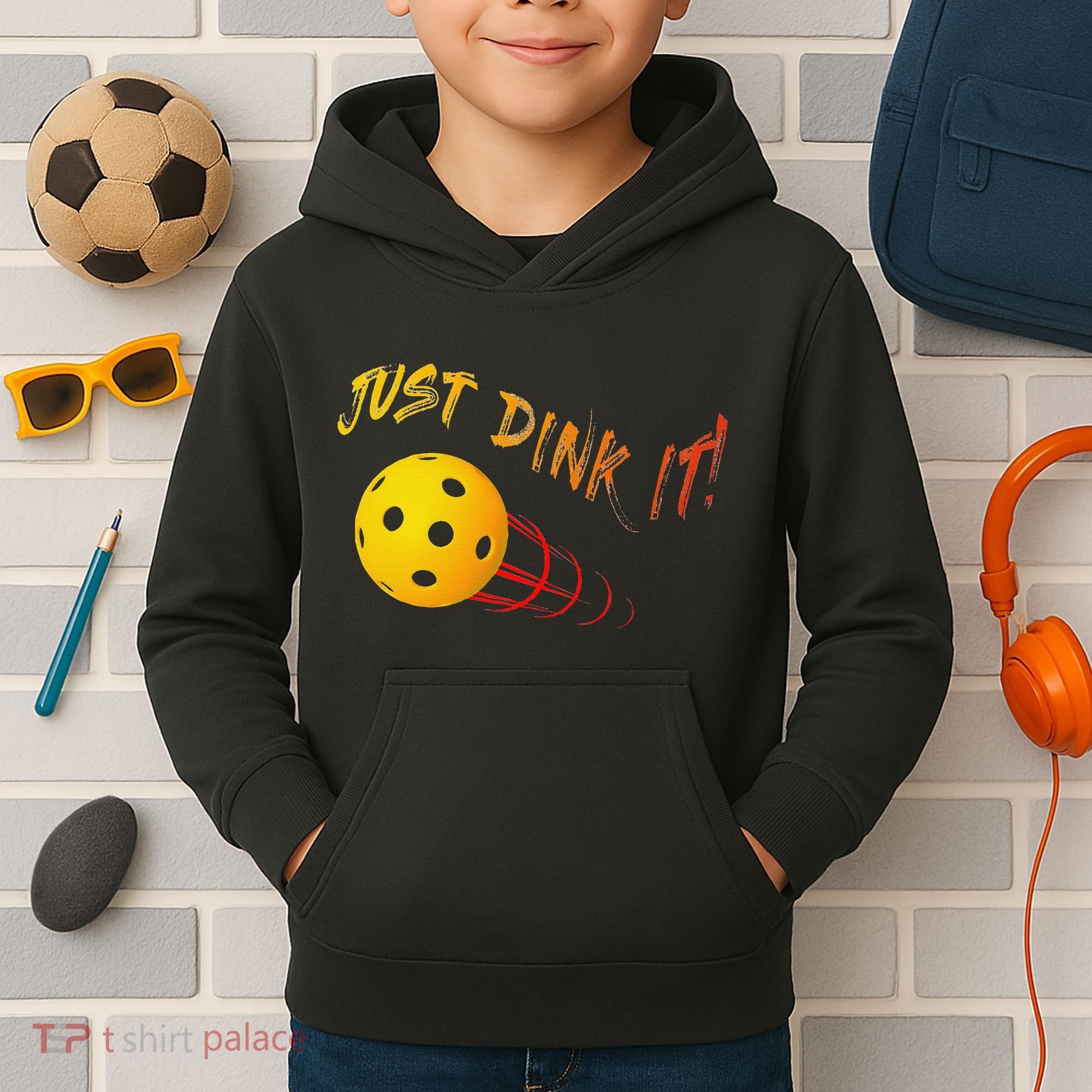 Just Dink It Funny Pickleball Kids Hoodie