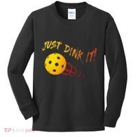 Just Dink It Funny Pickleball Kids Long Sleeve Shirt thumb 0