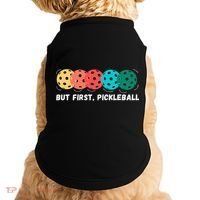 Just Dink It Funny Pickleball Pickle Ball Doggie Tank thumb 0