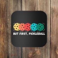 Just Dink It Funny Pickleball Pickle Ball Coaster thumb 0