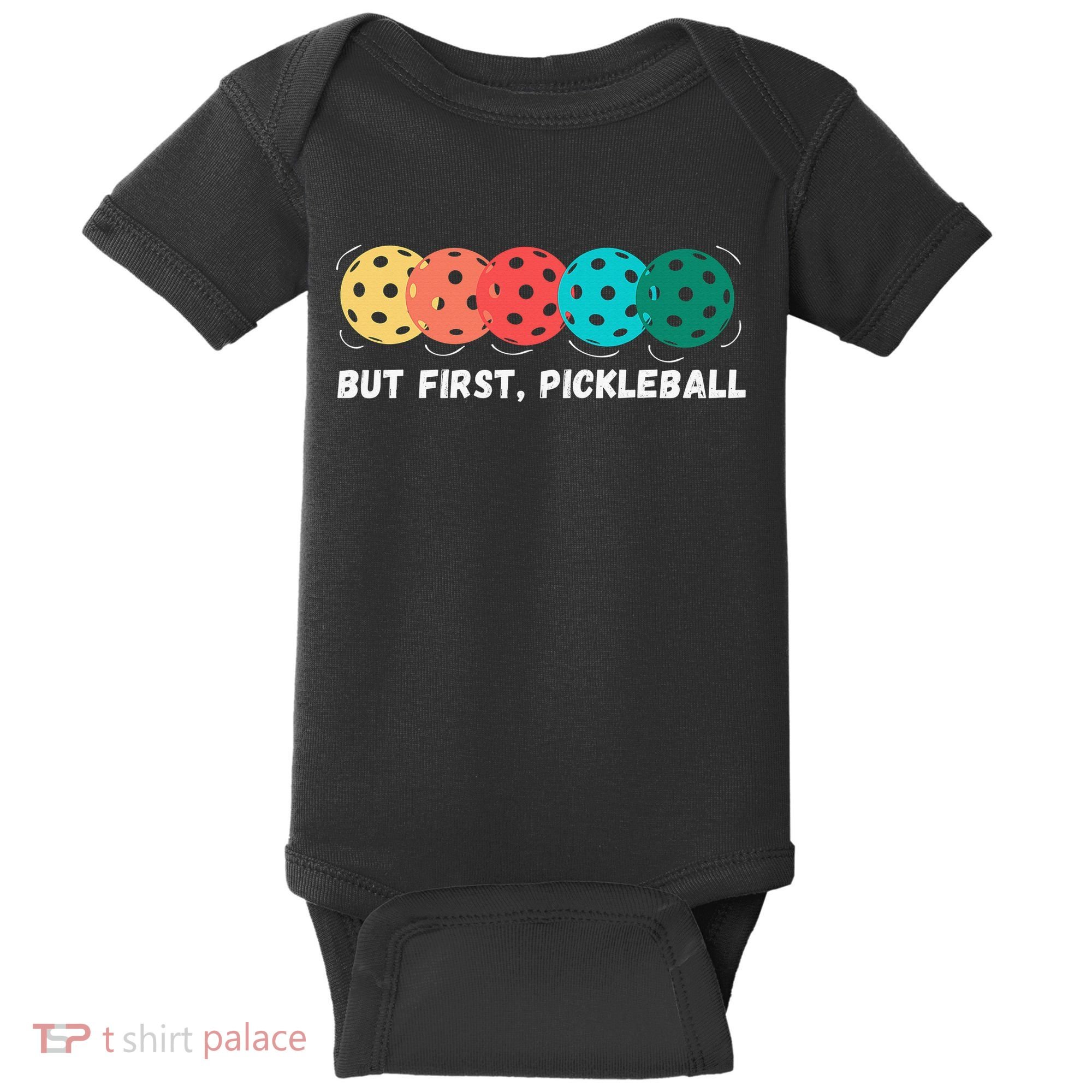 Just Dink It Funny Pickleball Pickle Ball Baby Bodysuit