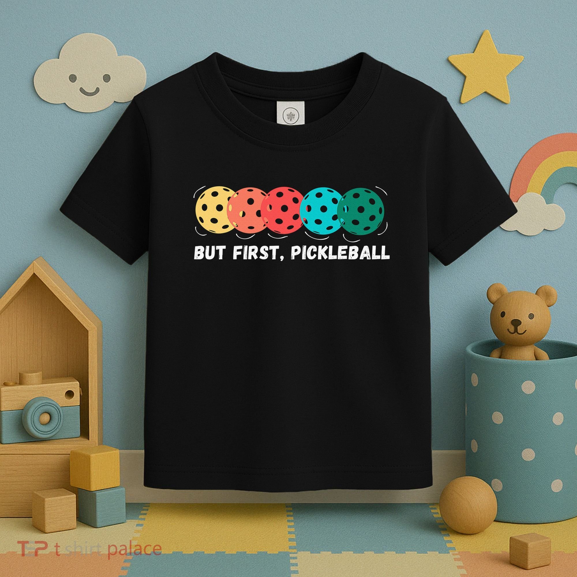 Just Dink It Funny Pickleball Pickle Ball Toddler T-Shirt