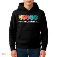 Just Dink It Funny Pickleball Pickle Ball Kids Hoodie thumb 4