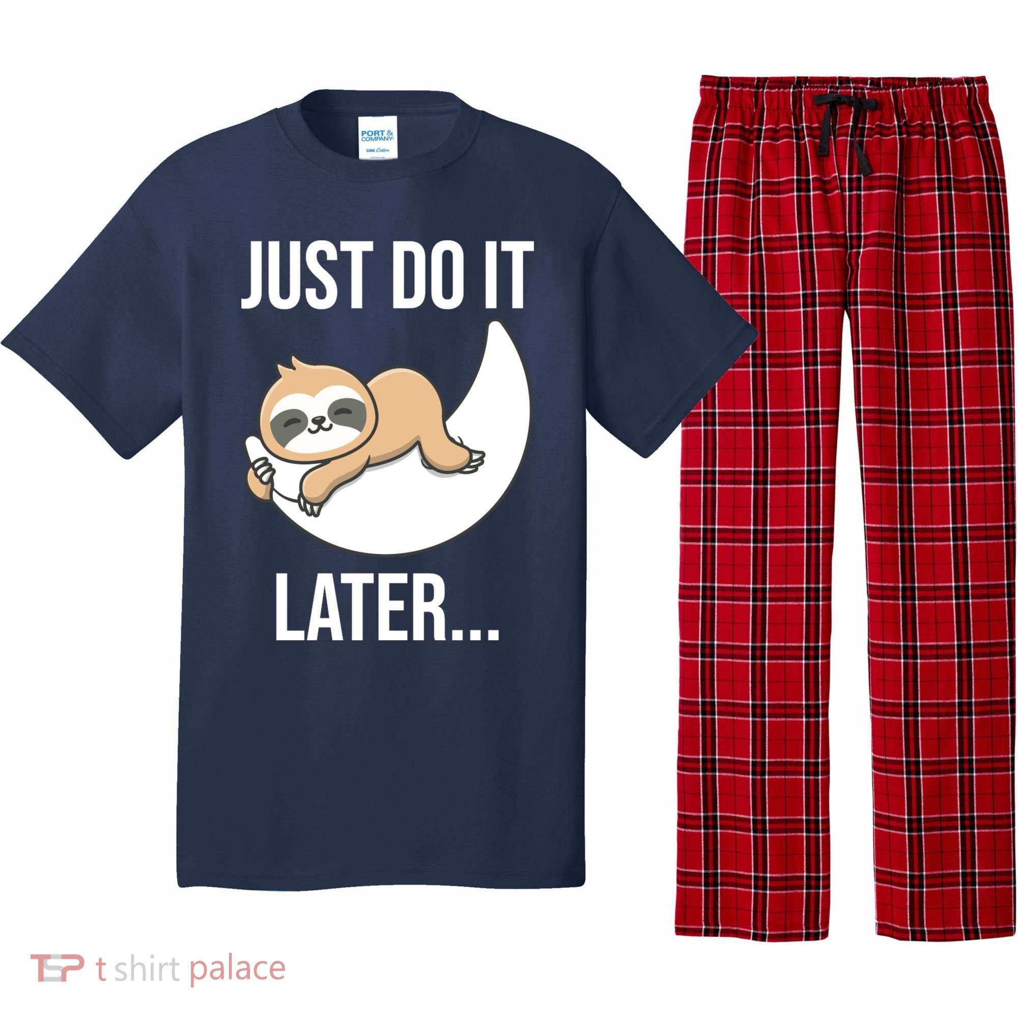 Just Do It Later Sloth Pajama Set