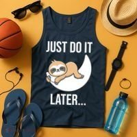 Just Do It Later Sloth Tank Top thumb 4