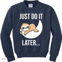 Just Do It Later Sloth Kids Sweatshirt thumb 0
