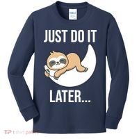 Just Do It Later Sloth Kids Long Sleeve Shirt thumb 0