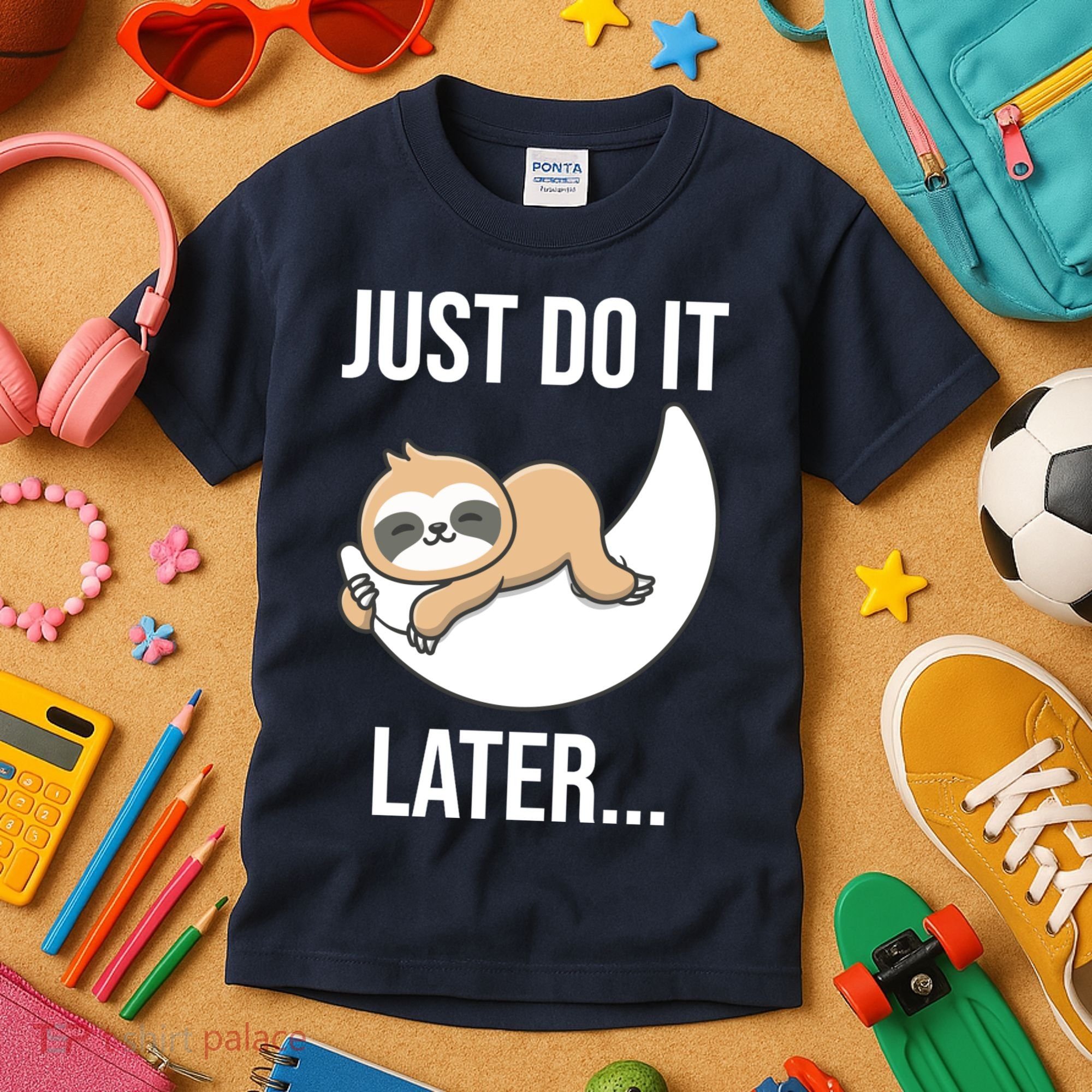 Just Do It Later Sloth Kids T-Shirt