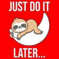Just Do It Later Sloth Santa Hat thumb 1