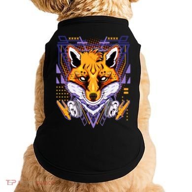 Japanese Digital Kitune Fox With Headphone Doggie Tank