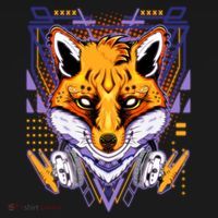 Japanese Digital Kitune Fox With Headphone Long Sleeve Shirt thumb 2