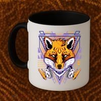 Japanese Digital Kitune Fox With Headphone Coffee Mug thumb 2