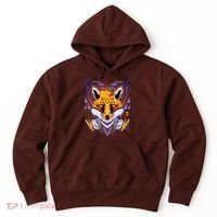 Japanese Digital Kitune Fox With Headphone Hoodie thumb 0