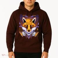 Japanese Digital Kitune Fox With Headphone Hoodie thumb 2
