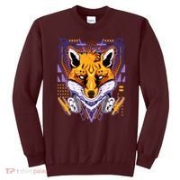 Japanese Digital Kitune Fox With Headphone Sweatshirt thumb 0