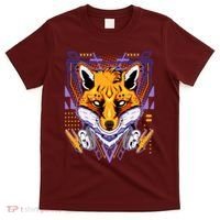 Japanese Digital Kitune Fox With Headphone T-Shirt thumb 0