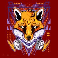 Japanese Digital Kitune Fox With Headphone Hat thumb 2
