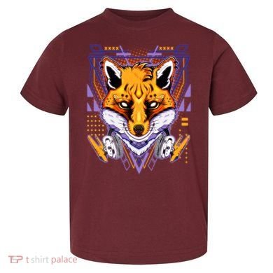 Japanese Digital Kitune Fox With Headphone Toddler T-Shirt
