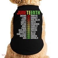 Juneteenth Dream Like Leaders Black Doggie Tank thumb 0