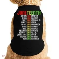 Juneteenth Dream Like Leaders Black Doggie Tank thumb 0