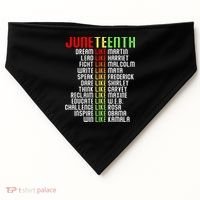 Juneteenth Dream Like Leaders Black USA-Made Doggie Bandana thumb 0