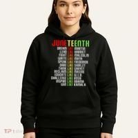 Juneteenth Dream Like Leaders Black Hoodie thumb 5