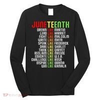 Juneteenth Dream Like Leaders Black Long Sleeve Shirt thumb 0