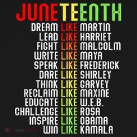 Juneteenth Dream Like Leaders Black Long Sleeve Shirt thumb 2
