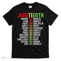 Juneteenth Dream Like Leaders Black T-Shirt thumb 0