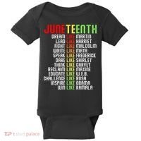 Juneteenth Dream Like Leaders Black Baby Bodysuit thumb 0