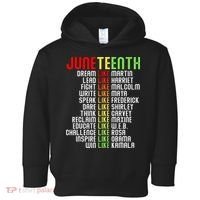 Juneteenth Dream Like Leaders Black Toddler Hoodie thumb 0