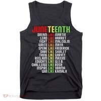 Juneteenth Dream Like Leaders Black Tank Top thumb 0