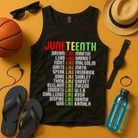 Juneteenth Dream Like Leaders Black Tank Top thumb 4