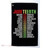 Juneteenth Dream Like Leaders Black Golf Towel thumb 0