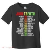 Juneteenth Dream Like Leaders Black Toddler T-Shirt thumb 0