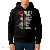 Juneteenth Dream Like Leaders Black Kids Hoodie thumb 4