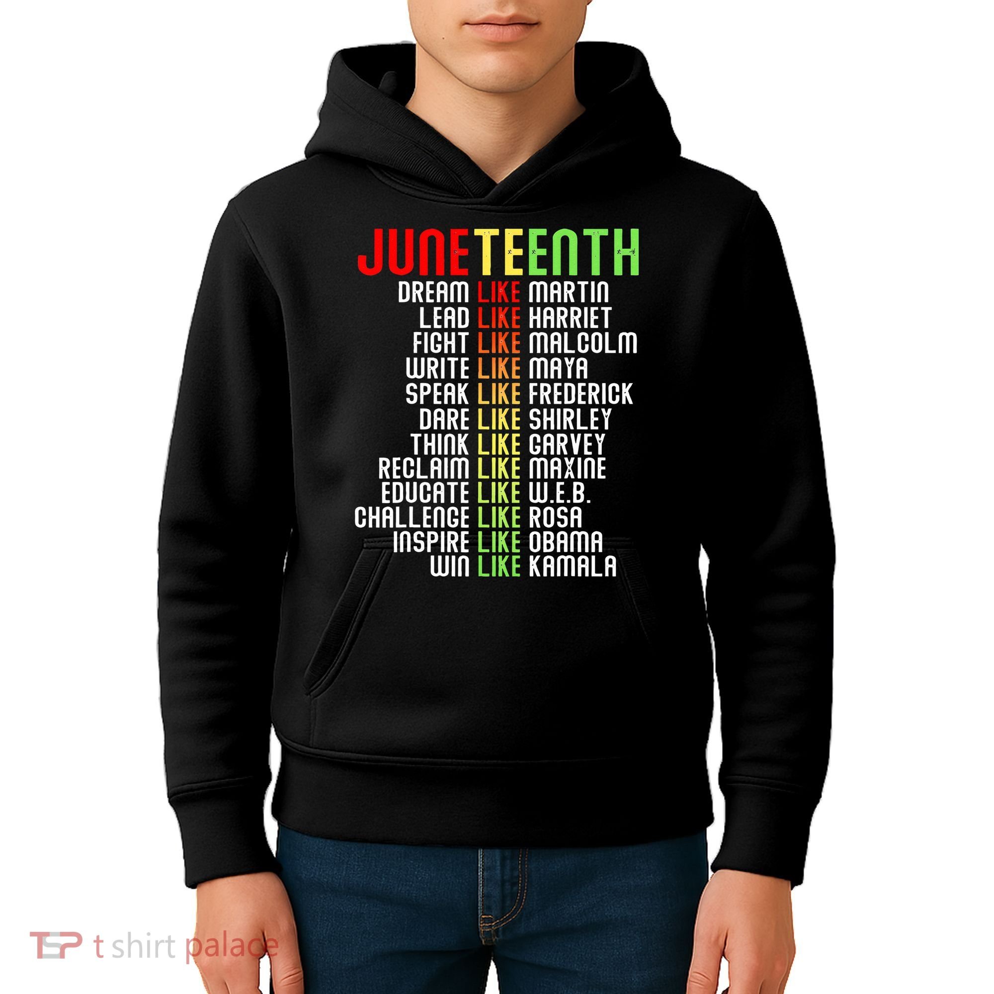 Juneteenth Dream Like Leaders Black Kids Hoodie