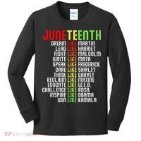 Juneteenth Dream Like Leaders Black Kids Long Sleeve Shirt thumb 0