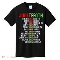 Juneteenth Dream Like Leaders Black Kids T-Shirt thumb 0