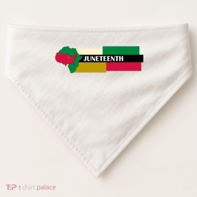 Juneteenth Day Map USA-Made Doggie Bandana