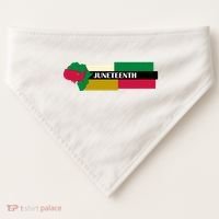 Juneteenth Day Map USA-Made Doggie Bandana thumb 0
