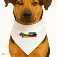 Juneteenth Day Map USA-Made Doggie Bandana thumb 1