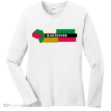 Juneteenth Day Map Women's Long Sleeve Shirt