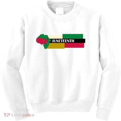 Juneteenth Day Map Kids Sweatshirt